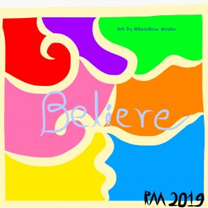 BELIEVE - postcard